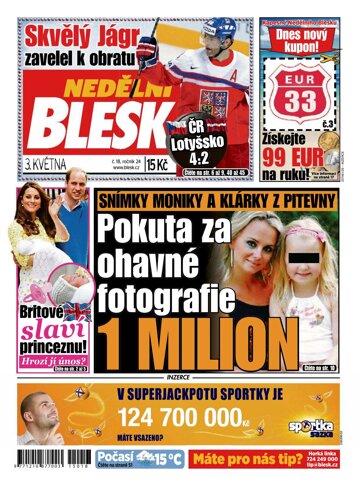 Obálka e-magazínu Nedělní Blesk 3.5.2015