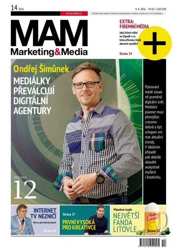 Obálka e-magazínu Marketing & Media 14 - 4.4.2016