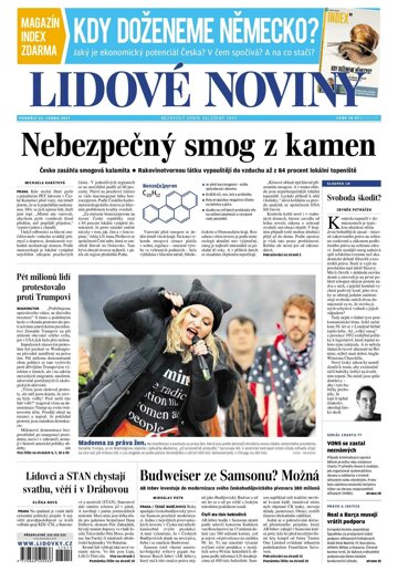 Obálka e-magazínu Lidové noviny 23.1.2017