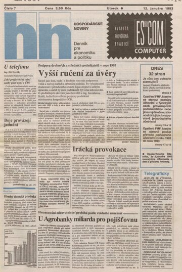 Obálka e-magazínu HN_12.1.1993