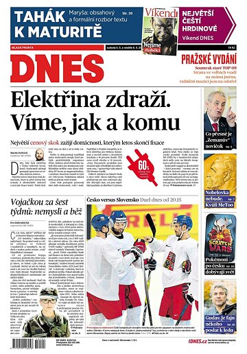 Obálka e-magazínu MF Dnes 5.5.2018