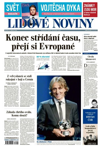 Obálka e-magazínu Lidové noviny 31.8.2018