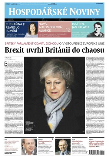 Obálka e-magazínu Hospodářské noviny 011 - 16.1.2019