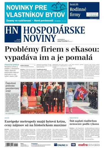 Obálka e-magazínu Hospodárske noviny 17.06.2019