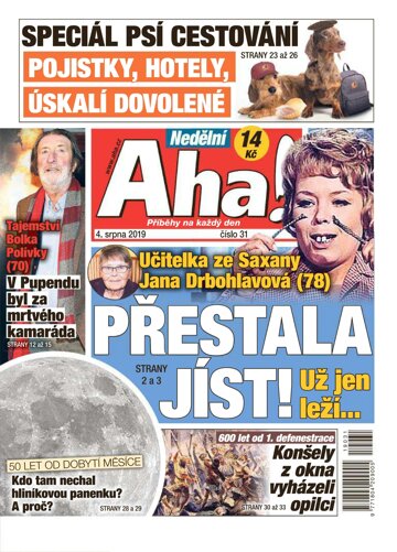 Obálka e-magazínu Nedělní AHA! 4.8.2019