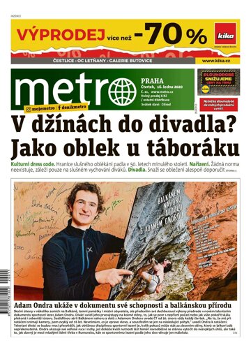 Obálka e-magazínu deník METRO 16.1.2020