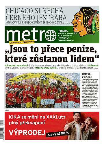 Obálka e-magazínu deník METRO 9.7.2020