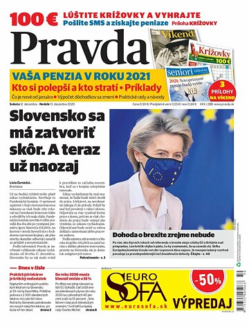 Obálka e-magazínu Pravda 12. 12. 2020