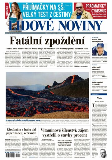 Obálka e-magazínu Lidové noviny 22.3.2021