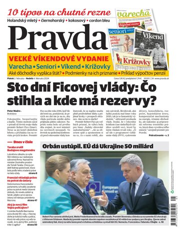 Obálka e-magazínu Pravda 2. 2. 2024