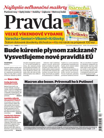 Obálka e-magazínu Pravda 22. 3. 2024