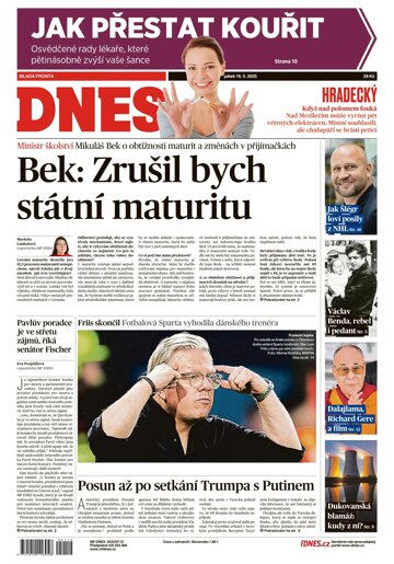 Obálka e-magazínu MF DNES Hradecký - 16.05.2025
