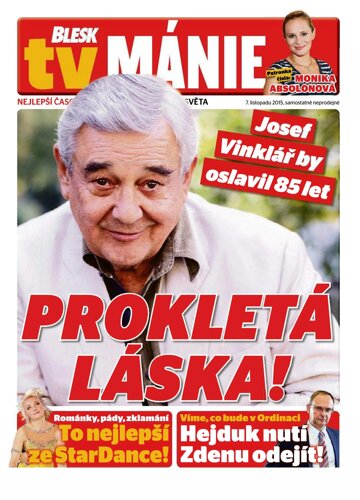 Obálka e-magazínu Blesk Tv manie 7.11.2015