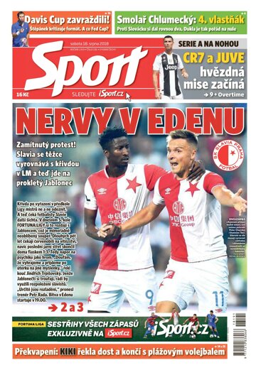 Obálka e-magazínu Sport 18.8.2018