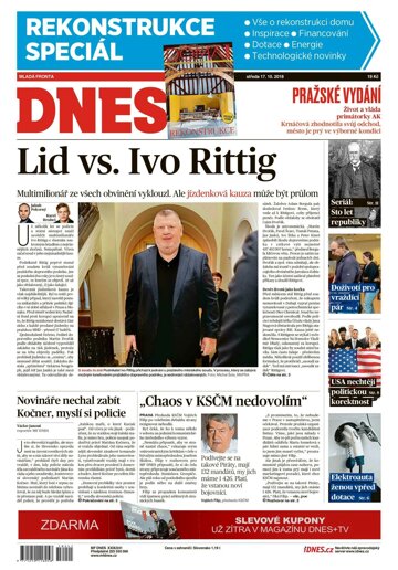 Obálka e-magazínu MF Dnes 17.10.2018