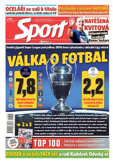 Obálka e-magazínu Sport 20.4.2021