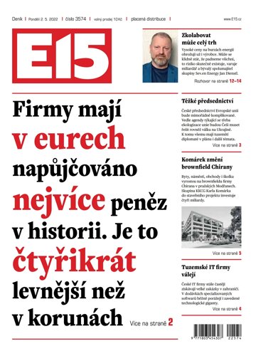 Obálka e-magazínu E15 2.5.2022