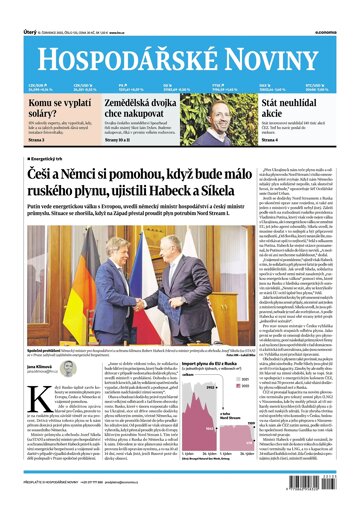 Obálka e-magazínu Hospodářské noviny 133 - 12.7.2022