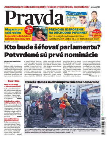 Obálka e-magazínu Pravda 19. 10. 2023