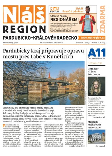 Obálka e-magazínu Náš Region - Pardubicko/Královéhradecko 34/2025