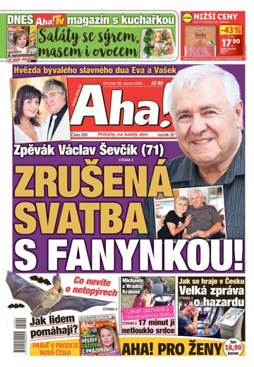 Obálka e-magazínu AHA! 28.8.2025