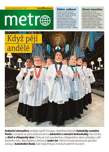 Obálka e-magazínu deník METRO 23.12.2025