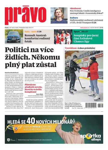 Obálka e-magazínu Deník Právo 30.1.2026