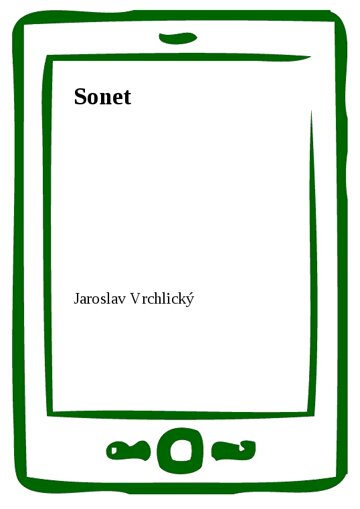 Obálka knihy Sonet