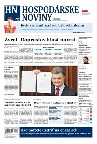 Obálka e-magazínu Hospodárske noviny 17.09.2014