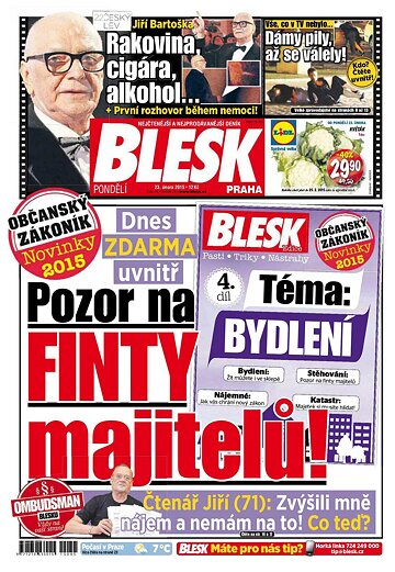 Obálka e-magazínu Blesk 23.2.2015