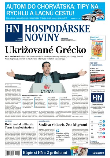 Obálka e-magazínu Hospodárske noviny 25.06.2015