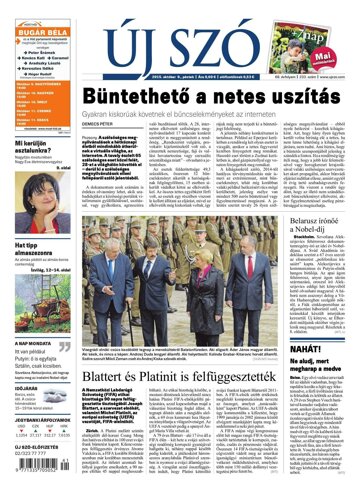 Obálka e-magazínu Új Szó 9.10.2015
