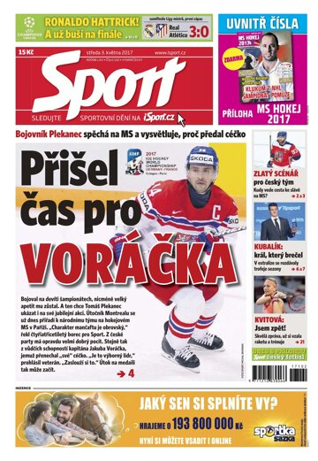 Obálka e-magazínu Sport 3.5.2017