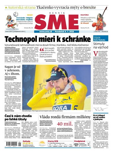 Obálka e-magazínu SME 9.7.2018