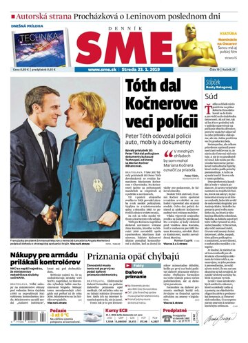 Obálka e-magazínu SME 23.1.2019