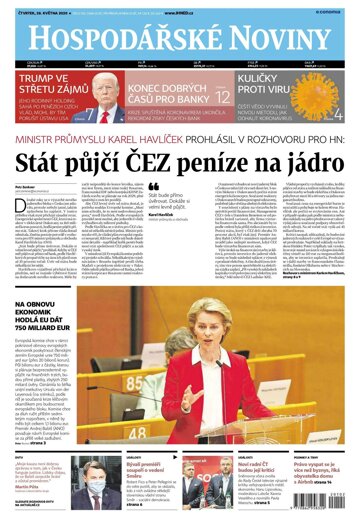 Obálka e-magazínu Hospodářské noviny 102 - 28.5.2020