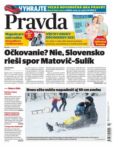 Obálka e-magazínu Pravda 14. 1. 2021