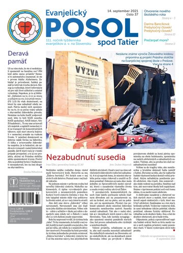 Obálka e-magazínu Evanjelický POSOL spod Tatiier 37-2021