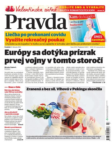Obálka e-magazínu Pravda 14. 2. 2022