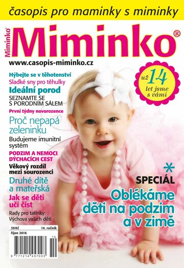 Obálka e-magazínu Miminko 10/2016