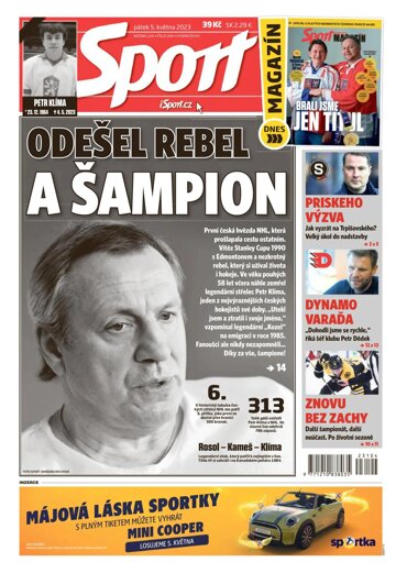 Obálka e-magazínu Sport 5.5.2023
