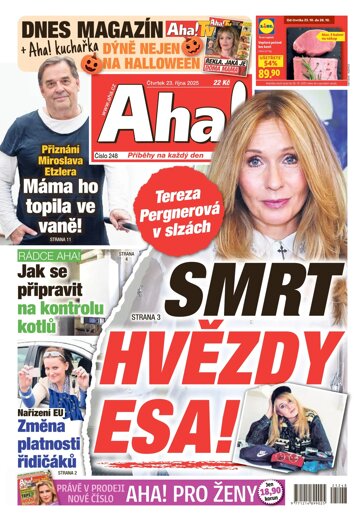 Obálka e-magazínu AHA! 23.10.2025