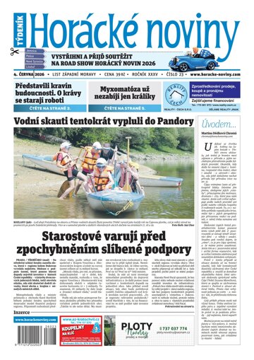 Obálka e-magazínu Horácké Noviny 23/2026