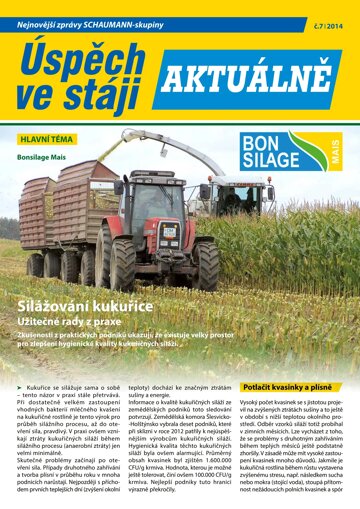 Obálka e-magazínu 2014-07 Silážování kukuřice