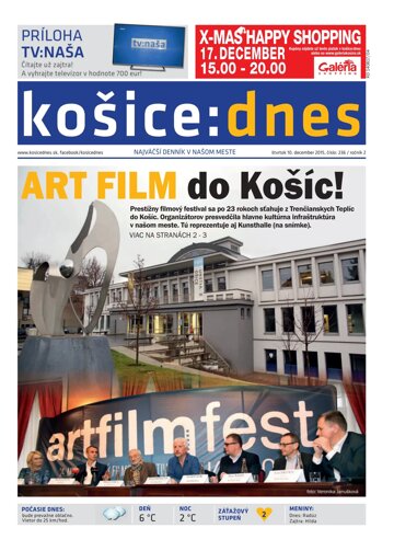 Obálka e-magazínu košice:dnes 10.12.2015