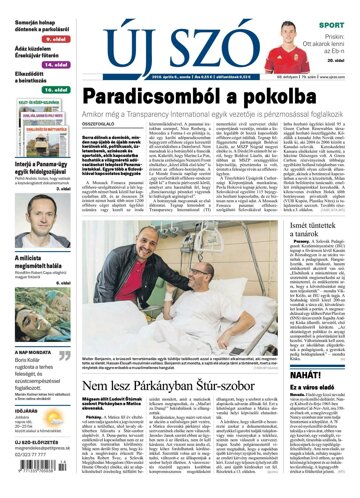 Obálka e-magazínu Új Szó 6.4.2016