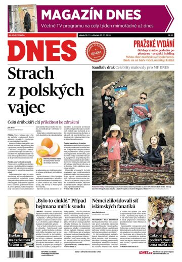 Obálka e-magazínu MF Dnes 16.11.2016