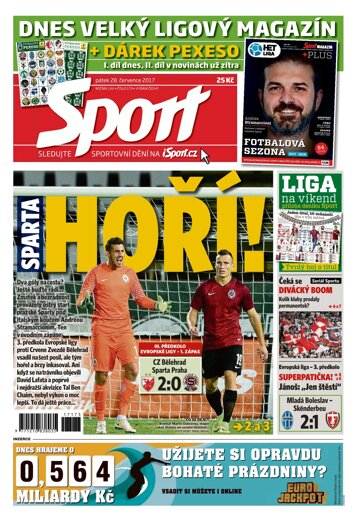 Obálka e-magazínu Sport 28.7.2017