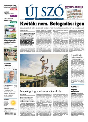 Obálka e-magazínu Új Szó 2.8.2017