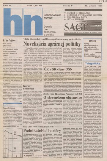 Obálka e-magazínu HN_20.1.1993